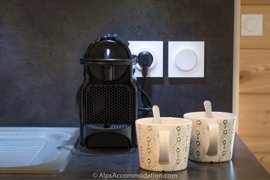 Appartement La Bottière Samoëns - Des petits plus luxueux comme une machine à café Nespresso et une enceinte bluetooth