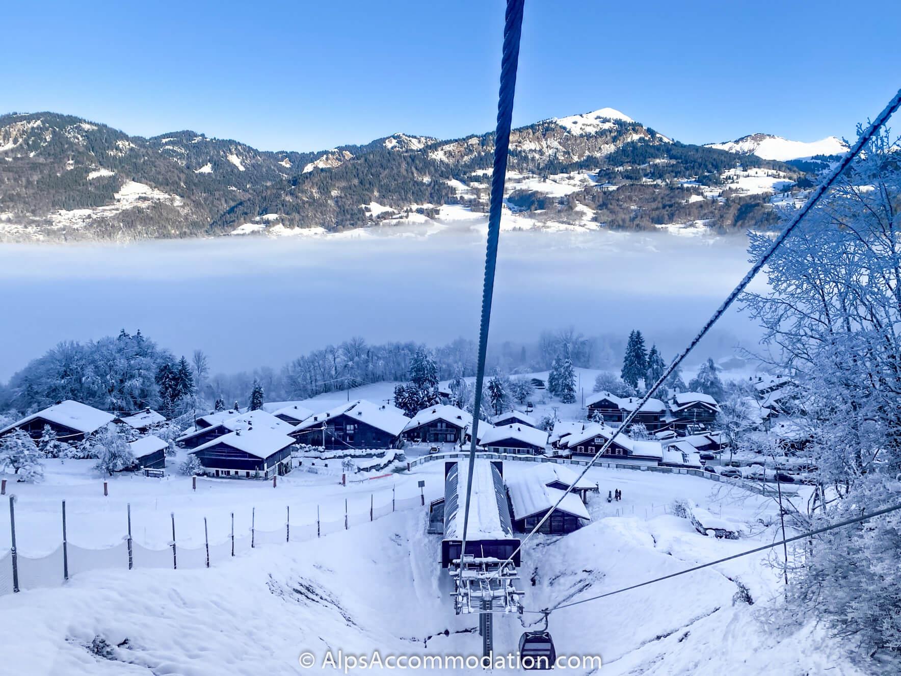 The Hamlet Of Vercland Samoens With Piste And Telecabine