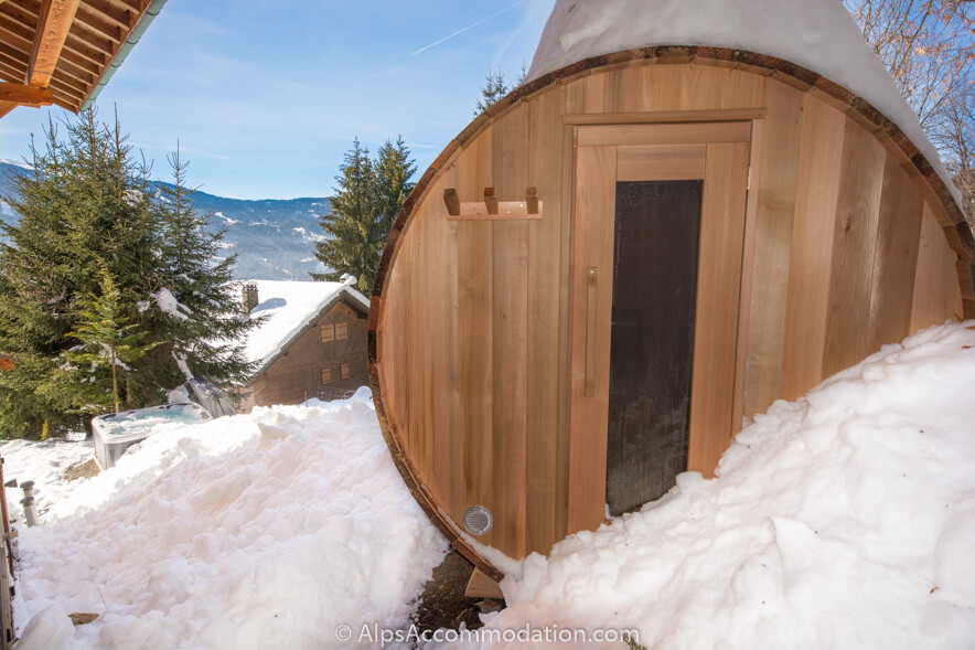 Appartement Marguerite Samoëns - Un sauna tonneau est l'endroit idéal pour apaiser les muscles fatigués