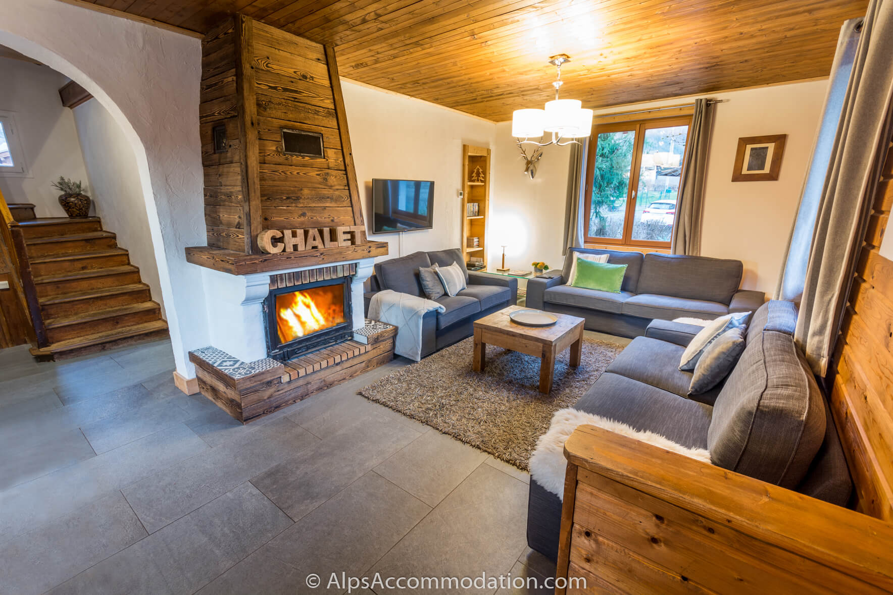 Chalet Moccand Samoëns - Salon principal de luxe