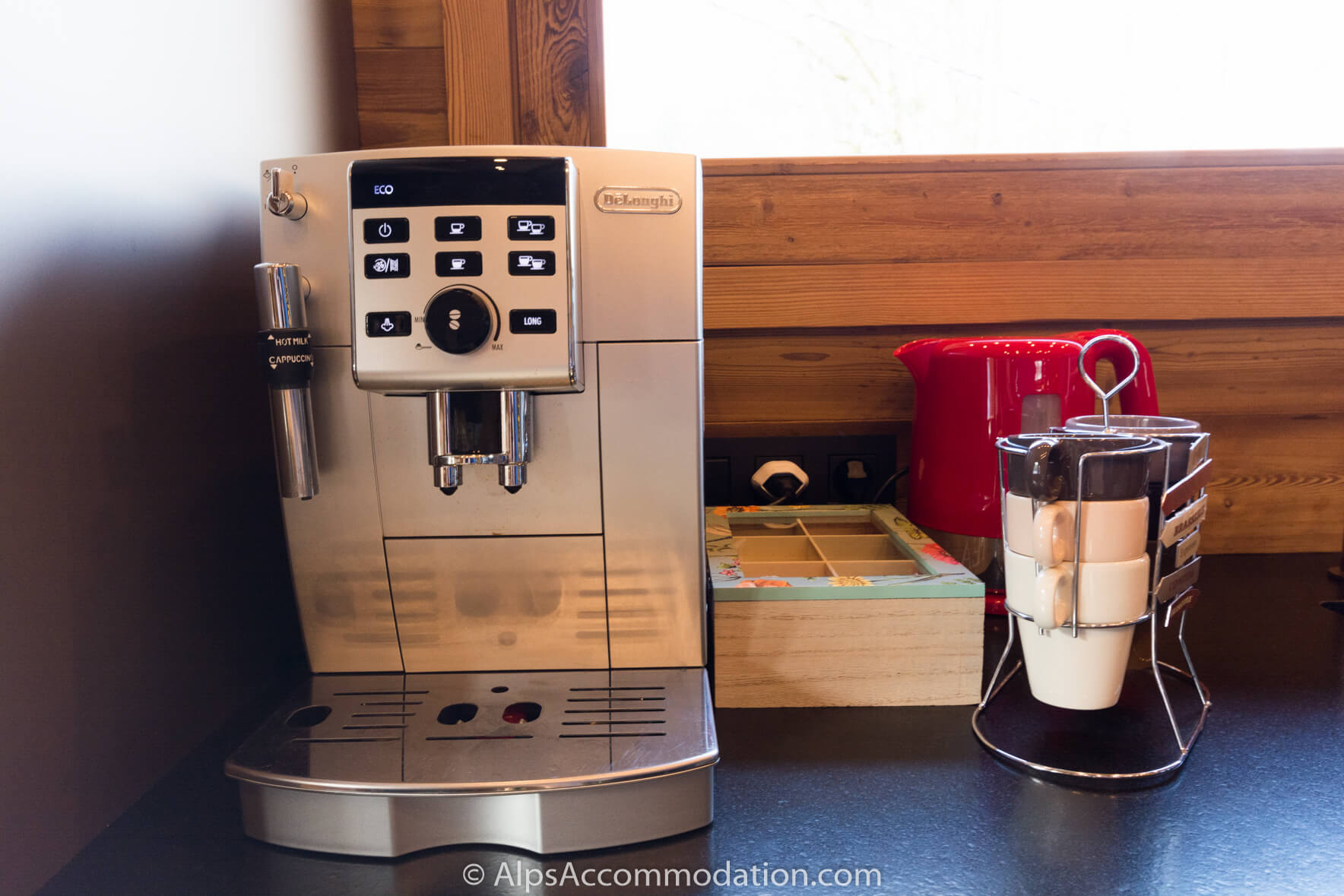 Chalet Sole Mio Morillon - Une luxueuse machine à café est fournie