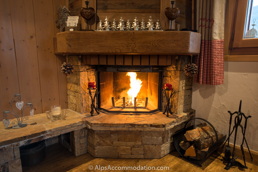 Appartement Biollet Samoëns - Entrez du froid et détendez-vous devant le feu de cheminée